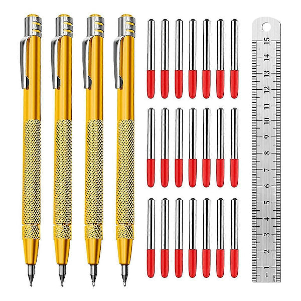 4-pack volframkarbidrits med magnet, metallrits