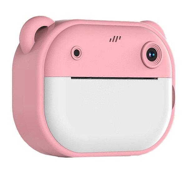 Børne Print Kamera Dobbelt Kamera One-Touch Printbart Kamera Pink