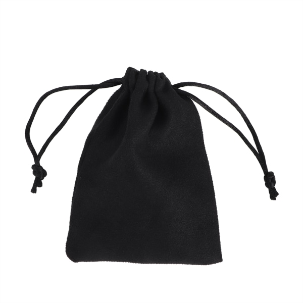 Blød dobbeltsidet ruskind snørebånd gavepose pung wrap organisator til fest GPame 9 x 12cm