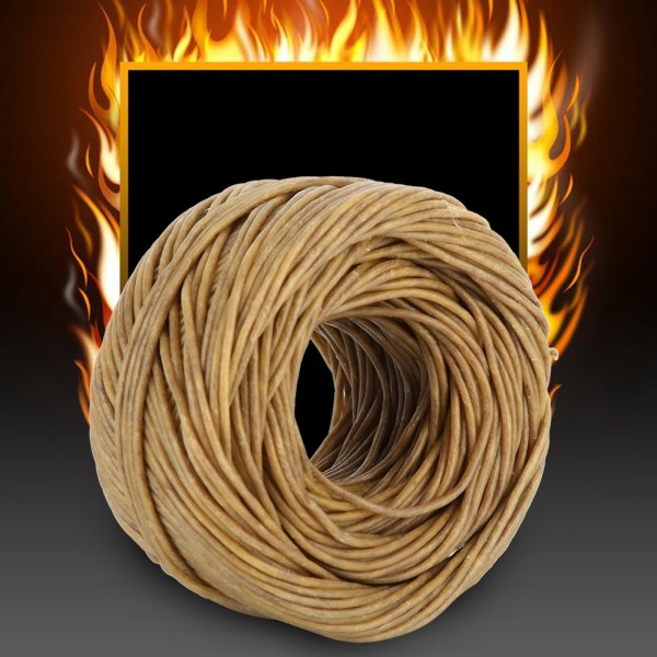 Fiber Wick Natural Mehiläisvaha Kynttilän Wick DIY 200 jalkaa tuoksuva kynttilän Wick (tumma)