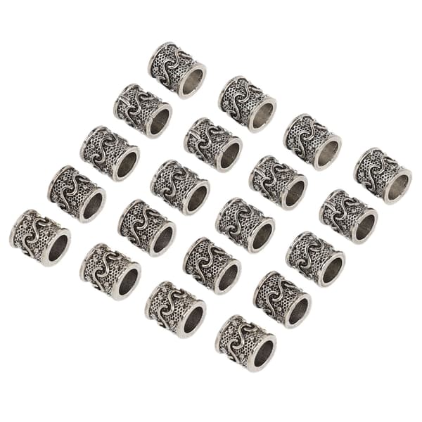 20 stk. legering skægperler retro DIY hårrør dreadlocks perler til hårfletning armbånd halskæde