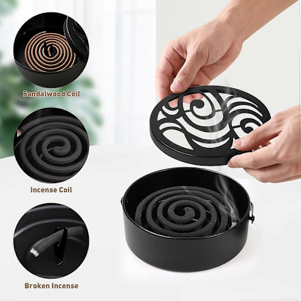 Myggspiralholder, røykespiraler, holder, A-stil