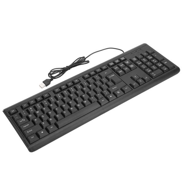 USB kablet tastatur 104 taster Silent Business Mute Keyboard PC Bærbar datamaskin T15