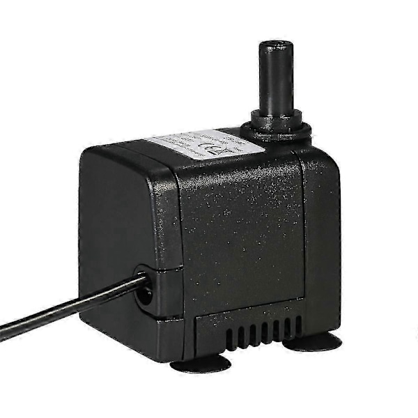 450L/H 6W Undervandspumpe til Akvarium Bordplade Fontæner Dam Vandhaver og Hydroponiske Systemer med 2 Dyser AC220-240V EU-stik