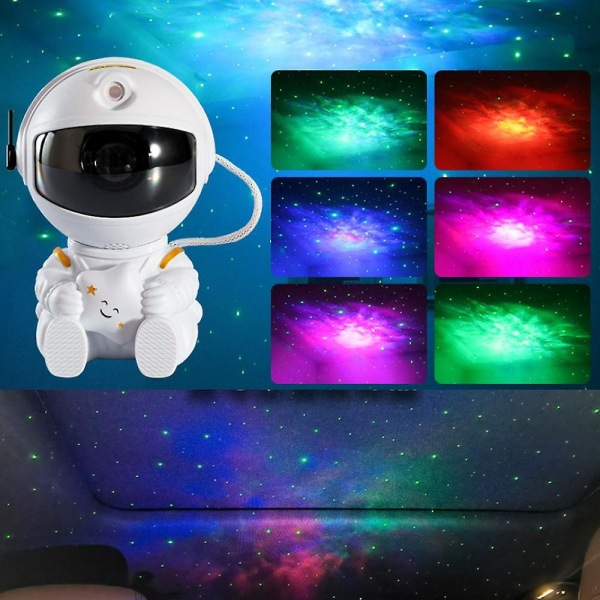 Galaxy Astronaut Star -projektori, jossa on 6 tilaa ja kaukosäätimen pyöritys makuuhuoneen kattoon