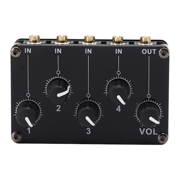 Portable Sound Mixer Metal Passive Circuit Design 1 Input 4 Outputs 4 Channel Sound Mixer for PC Recording