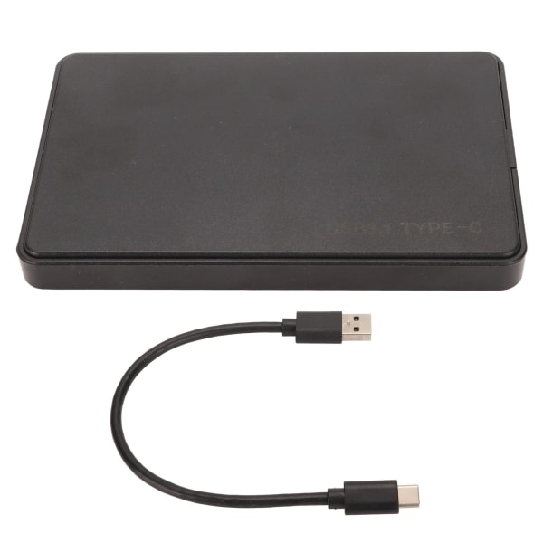 Harddisk kabinett 2,5 tommer USB3.1 Type C 10 Gbps overføring ABS materiale HDD SSD eksternt kabinett med LED-indikator