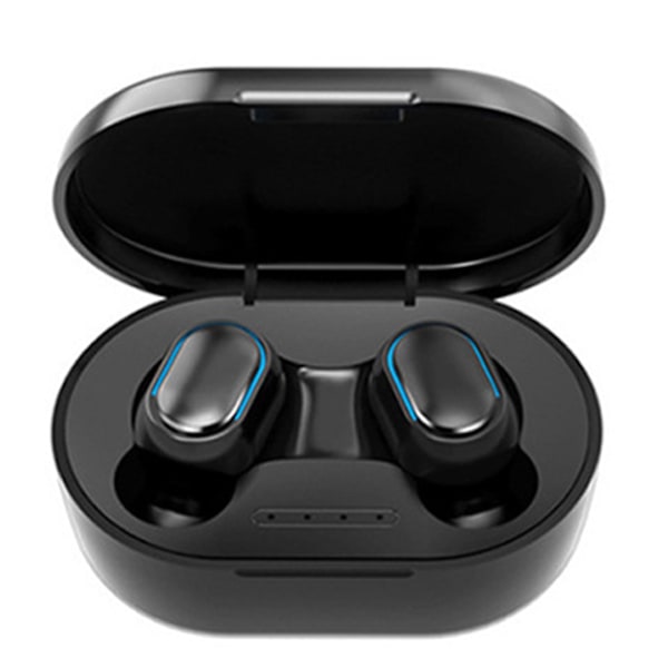 Trådløse Bluetooth-øretelefoner 360 graders surround sound ergonomiske Bluetooth-sportsøretelefoner sorte