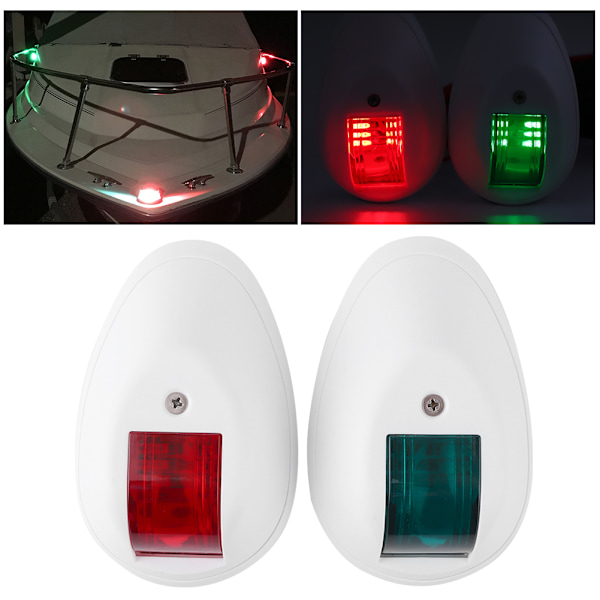 DC12V-24V 3W LED Navigationslys Signallampe IP66 Vandtæt til Marinebåd Yacht Hvid