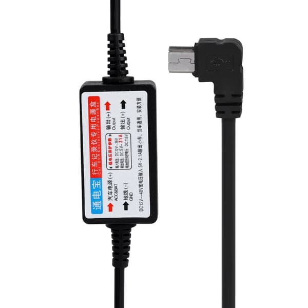 Lavspenningsbeskyttelse Nedtrapping Mini USB 12V til 5V Konverter 3m Nedtrapping 12V 5V Kabel