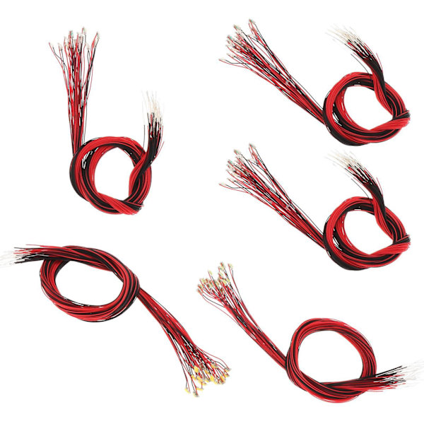100 x Mallijunan esitinaisetut mikro-litz-johdot LED-johdot