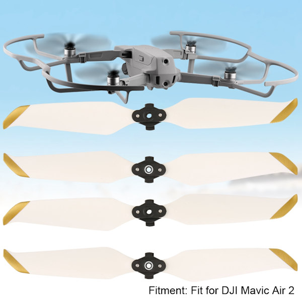 4 st propellrar reservdelar tillbehör passar för DJI Mavic Air 2 drönareVit