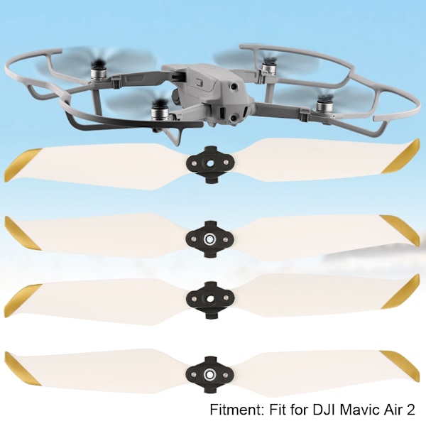 4 stk propellerer reservedeler tilbehør passer til DJI Mavic Air 2 drone hvit
