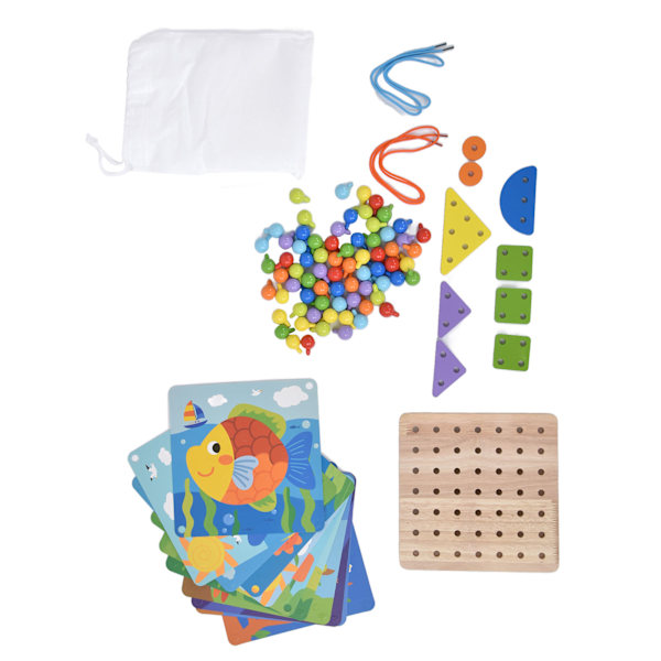 Tidig utbildning Musthroom Nali pussel leksak knapp konst leksaker färgmatchning Pegboard för 3 år upp barn 2 i 1 tidig utbildning