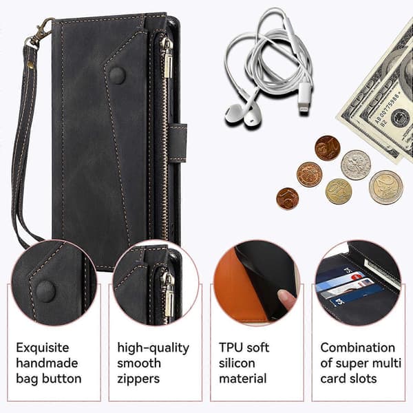 ESEBLE Star Series Case for Motorola Moto G84 5G RFID Blocking Wallet Leather Phone Cover