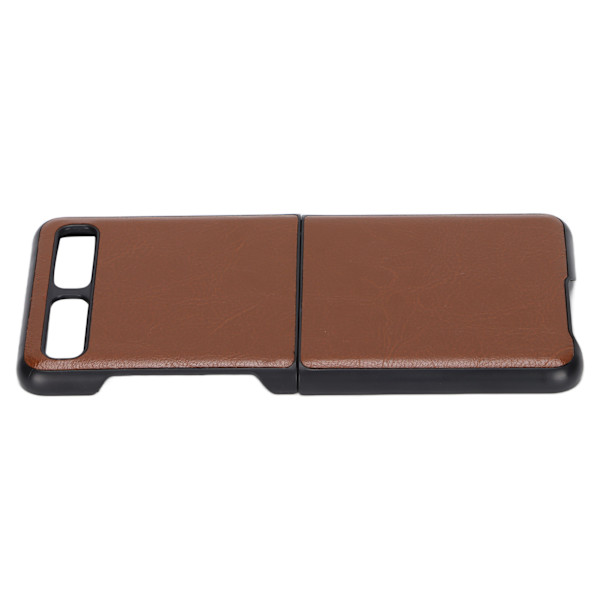 Lædertelefonetui Beskyttende Cover til Samsung Galaxy Z Flip Anti Scratch Cover ShellLight Brown Type 2