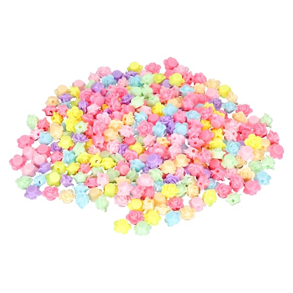 300 st blomsterpärlor plast barn DIY smyckestillbehör hantverksmaterial