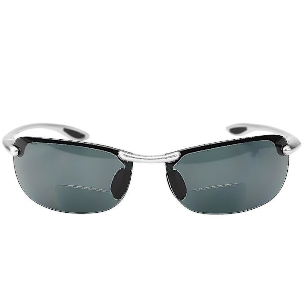 Bifokale polariserte lette solbriller - Svart - 1.00 Silver2