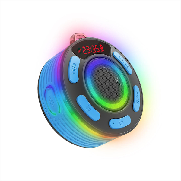 Mini Badeværelse Bluetooth Højttaler Hjem 360° Stereo HD Radio Blå 4 x 3 x 5 cm