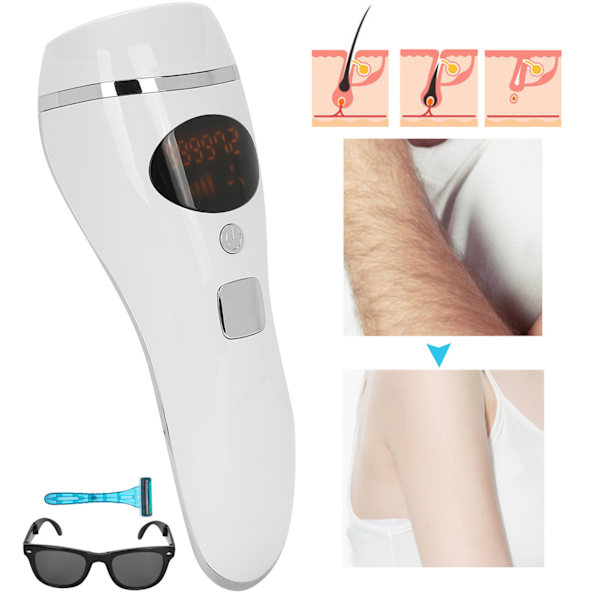 990000 Blink IPL Hårfjerningsmaskine Elektrisk Epilator Depilator Hvid (110-240V) EU Stik