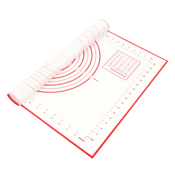 Kotitalouskeittiön silikoninen tarttumaton leivontamatto vieritystaikinalevy kakkutaikina ruoanlaittotyökalutPunainen
