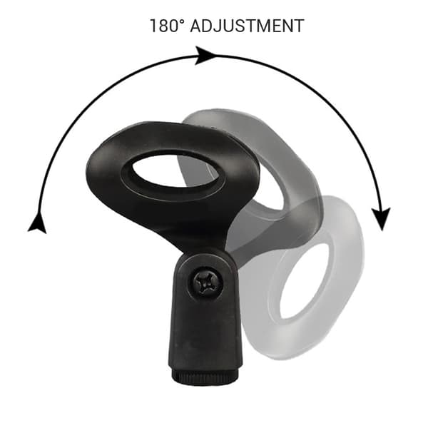 2 STK Plast Universal Mikrofon Clip Holder Fleksibel Klemme til Mikrofon