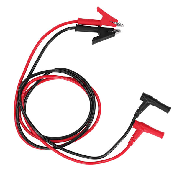2 stk. bananplugg til krokodilleklemme kabel kraftig PVC messing multimeter testledningssæt 1000V 15A