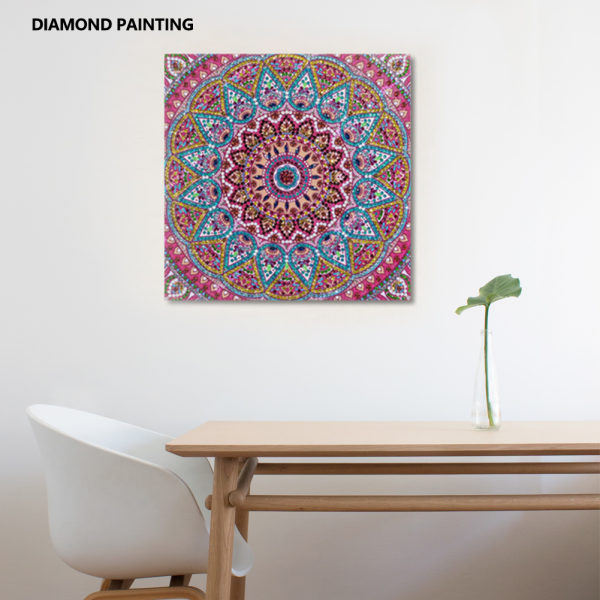 DIY 5D Krystalsten Maleri Farverige Blomster Korssting Fuld Drill Broderi Hjem Væg