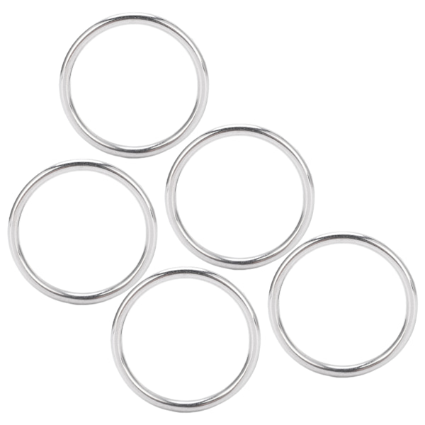 5 kpl hitsattu O-rengas ruostumattomasta teräksestä meriluokan pyöreä rengas purjehdussukellusmatkatavaroihin 4x40mm