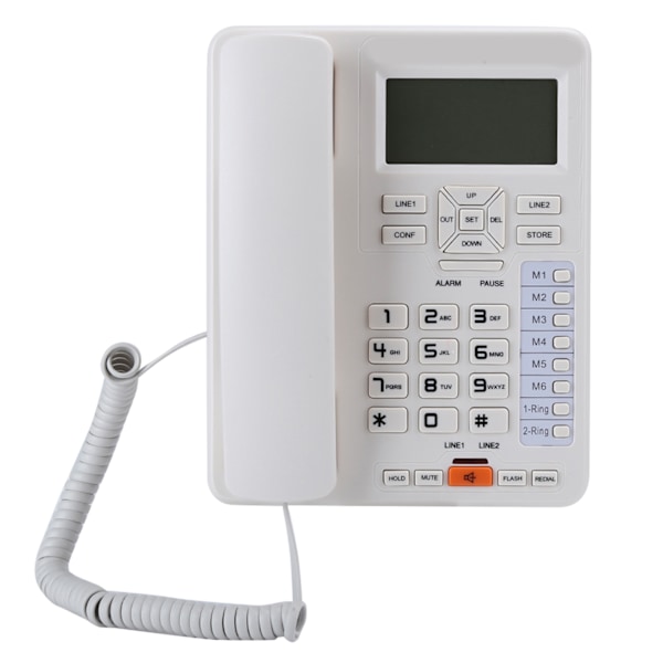 OR6400 Business Office Telefon Samtals-ID Handsfree Samtal Fast Telefon Vit