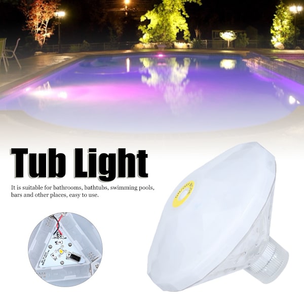 Undervanns fargerike lys Baby badekar LED-lys for basseng dam boblebad spa-lampe