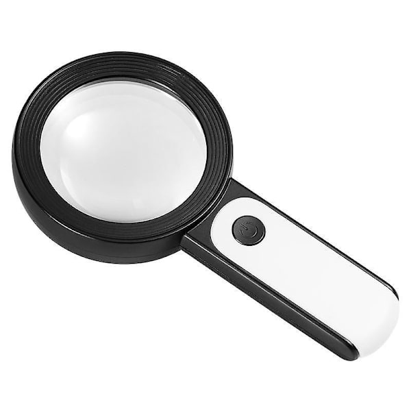 Håndholdt forstørrelsesglass med 30x forstørrelse og 18 LED-lys, perfekt for eldre til lesing og inspeksjoner