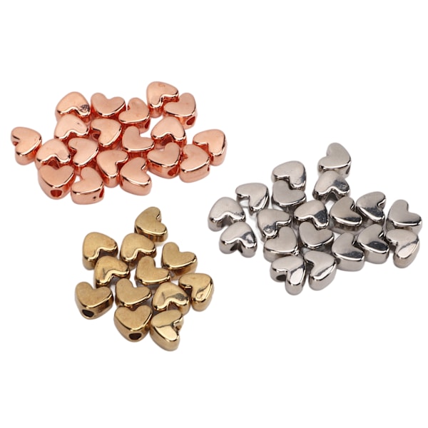 50 stk hjerteperler hjerteformet utsøkte farger blank overflate slitesterk plast bred applikasjon smykkeperler for DIY