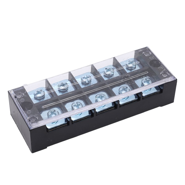 2 stk Terminal Strip 45A 600V TB Fast Type PC Messing Dual Row Screw Terminal Block til distributionssystemer 5 Bits（4505）