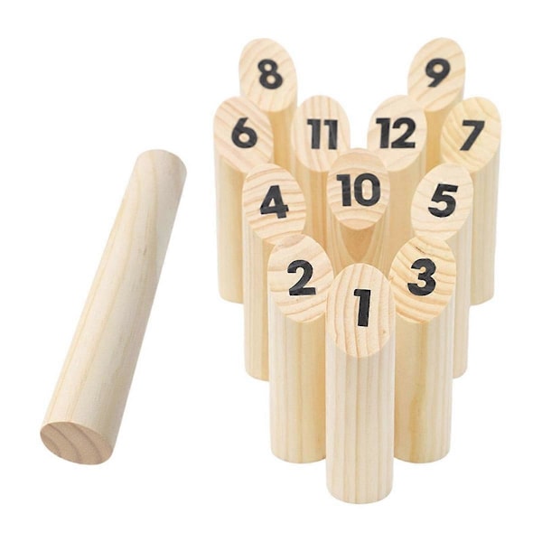 Numrerat Träkloss Kastspel Kägelspel Kastset