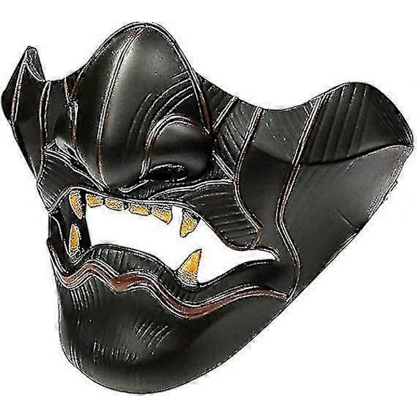 Ghost Maske Fra Tsushima Jin Sakai Cosplay Halv2-ansikt Resin Samurai Kriger Zekai