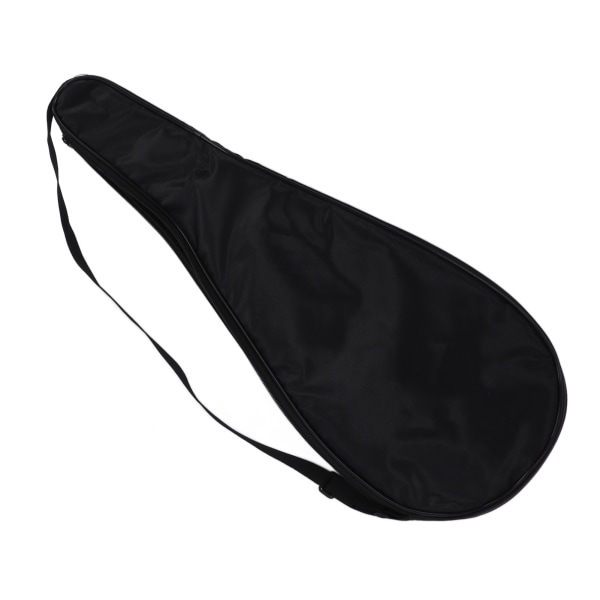 Squash Racket Cover Bag Lett polstret Racket Bæreveske med justerbar skulderstropp Svart