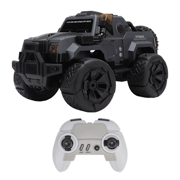 1/16 RC Bil 2.4GHz Fjernstyrt Klatrebil Med Spray og Lys Off Road Trucks Leker Til Barn Gutter Gaver