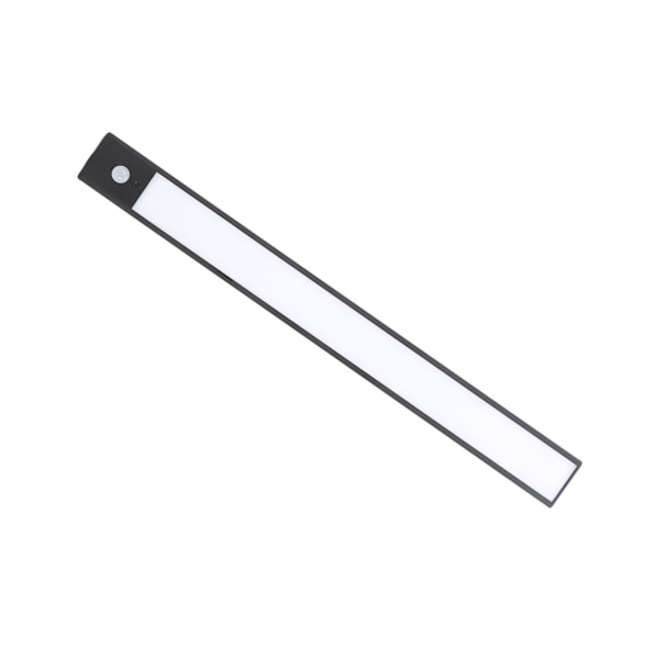 Oppladbart LED-lys med bevegelsessensor under skap, magnetisk lys under skap for skap, kjøkken, garderobe, svart
