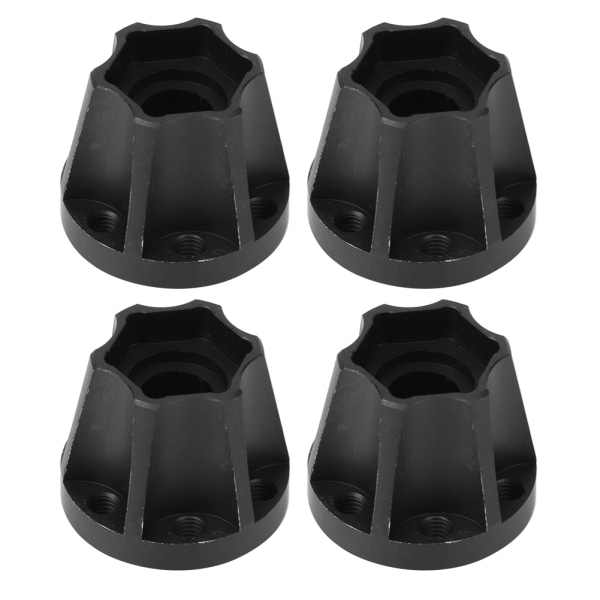 4st RC bilhjul Hexnav Hjuladapter Svart Passar för SCX10 1/10 RC Crawler 1,9 tum 2,2 tum hjul 20 mm