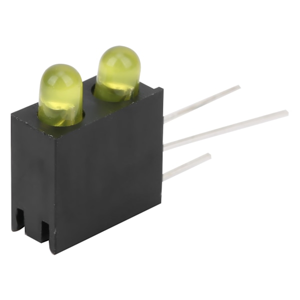 100 stk 3 mm lysholder dobbelt hul LED diodelampe med base industrielt indikator tilbehør Gult lys