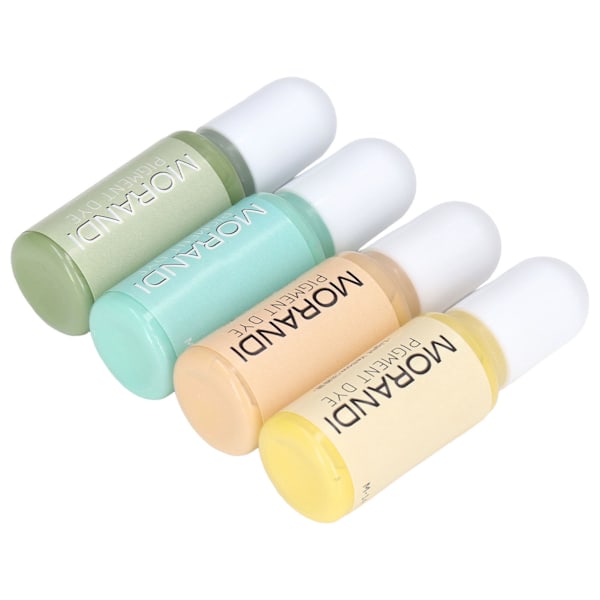 4 stk Epoxy Resin Pigment Utransparent Morandi 4 Farger Epoxy Resin UV Lim DIY Krystall Lim Fargepasta Fargepigment Væske