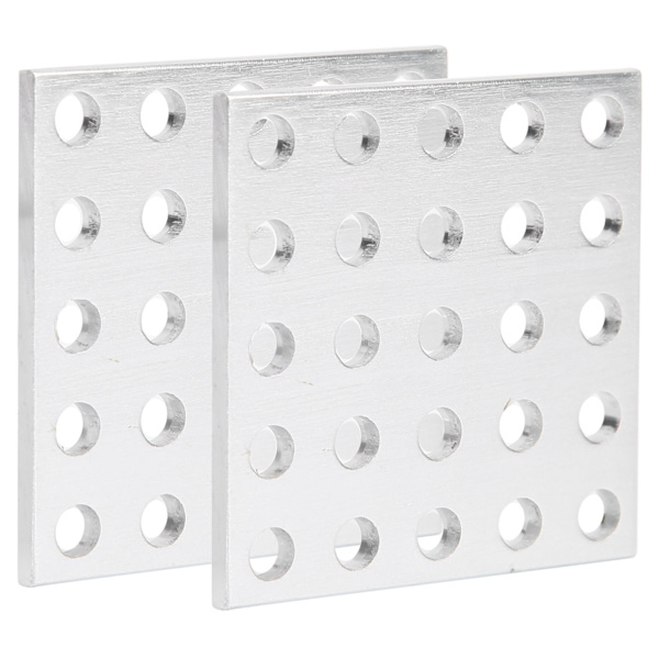 2 stk Aluminium gitterpanelplade Meshpanel industridele 3116‑0040‑0040 5 x 5 hul