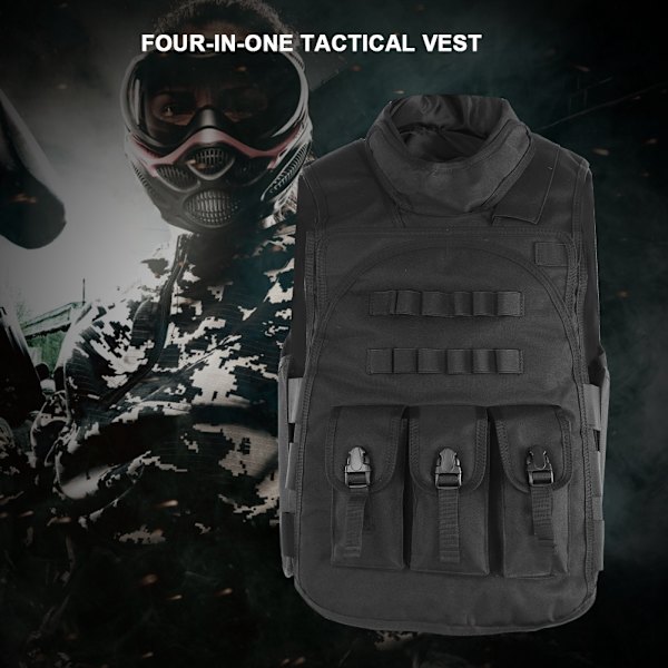 Militær Fire I En Taktik Vest Nylon Paintball Kamp Assault Beskyttende Vest BK