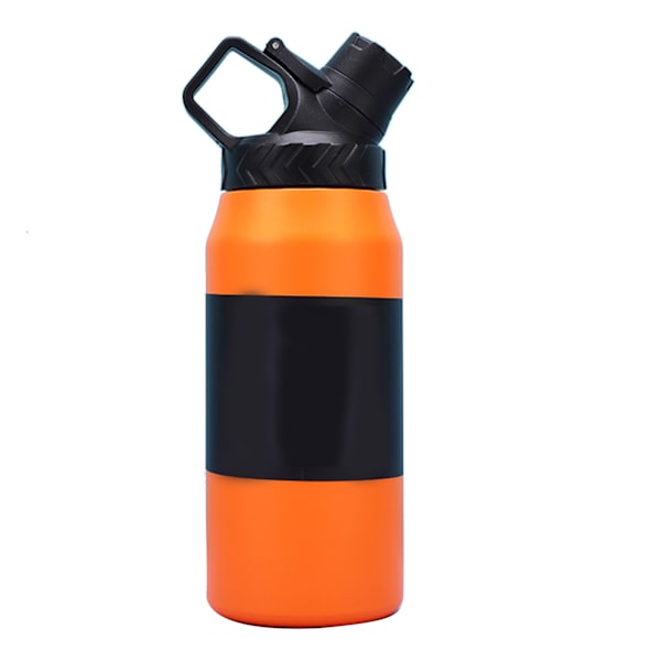 Rustfrit vakuumisoleringsflaske - Stilful, innovativ, stor kapacitet, lækagesikker sportsvandflaske til udendørs sport, bilture, rejser 750 ml orange rød