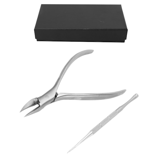 Nagelbandstrimmer Nipper Toe Nagelklippare Pedikyrborttagningsverktyg för inåtväxta tånaglar Silver