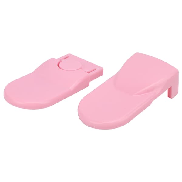 Babysikkerhetslås Multifunksjonell Anti-klem Dobbel Snap-lås for skapskuff, rosa