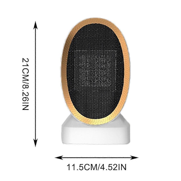 Bärbar sladdlös värmare, effektiv & intelligent konstant temperatur XL Vit