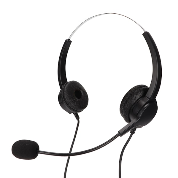 Call Center Headset med dobbel 3,5 mm plugg hørselsvern støydempende mikrofon datamaskin headset