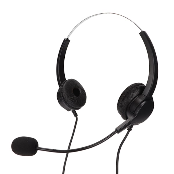Callcenter-headset med dubbla 3,5 mm-kontakter, hörselskydd, brusreducerande mikrofon, datorheadset